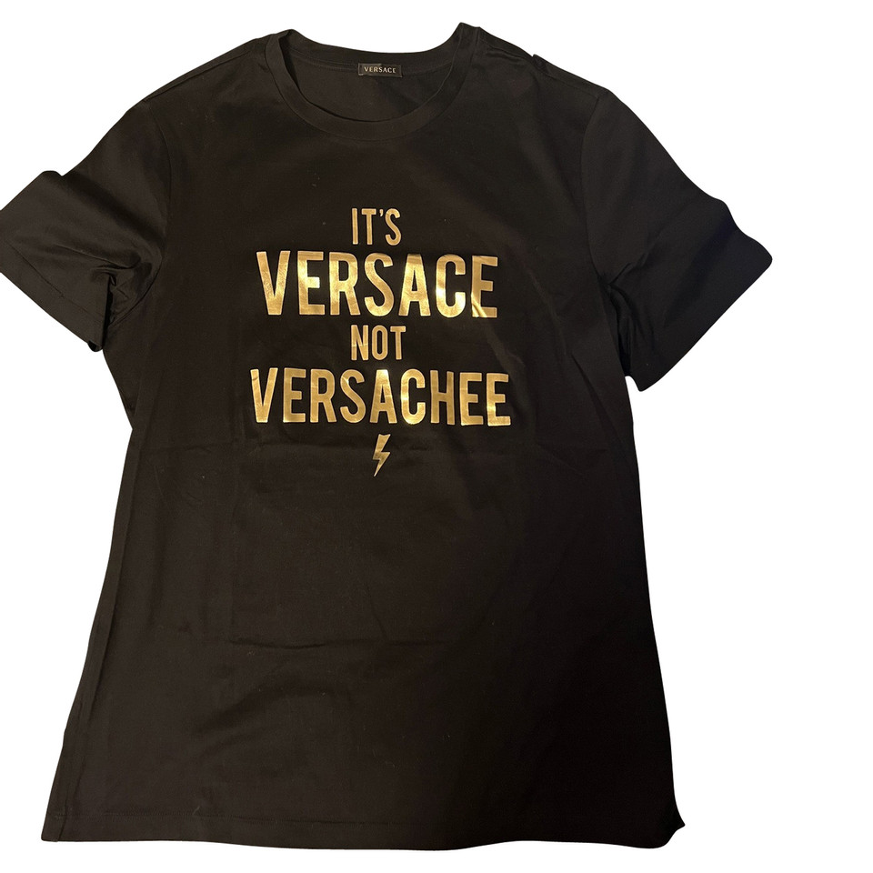 Versace Top en Coton en Noir