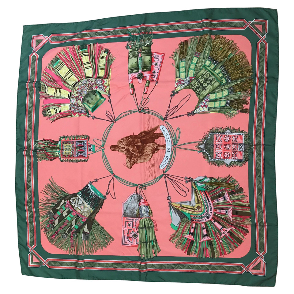 Hermès Scarf/Shawl Silk in Green