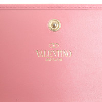 Valentino Garavani Täschchen/Portemonnaie aus Leder in Rosa / Pink
