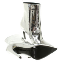Balenciaga Ankle boots Leather in Silvery