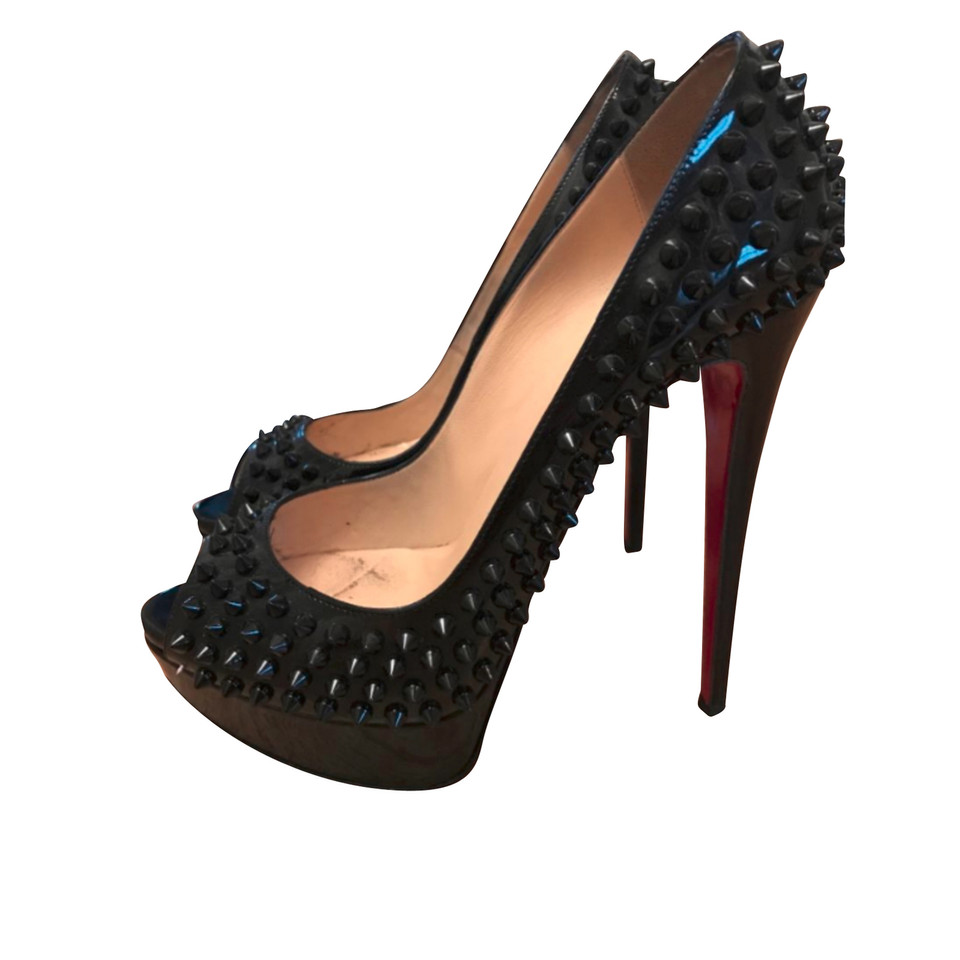 Christian Louboutin Peeptoes met klinknagels trim