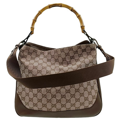 Gucci Schoudertas Canvas in Bruin