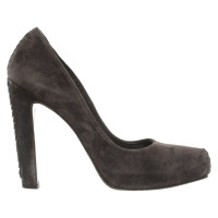 Roger Vivier Pumps/Peeptoes aus Leder in Grau