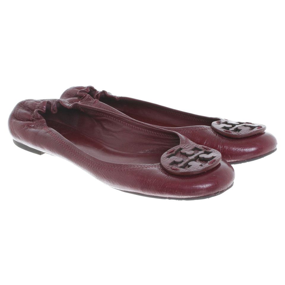 Tory Burch Ballerina's in Bordeaux