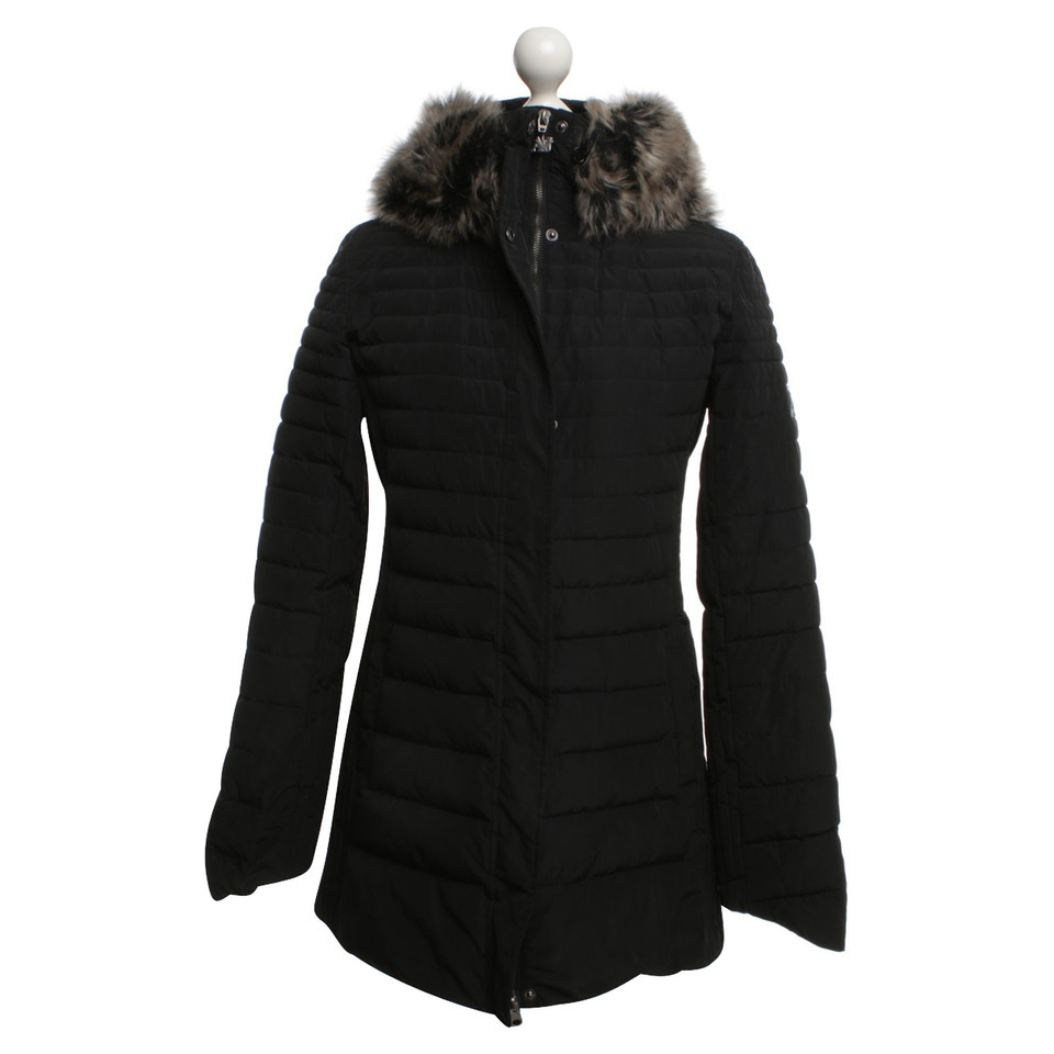 Armani Jeans Quilted coat in black