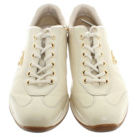 Prada Cream colored lace-up shoes