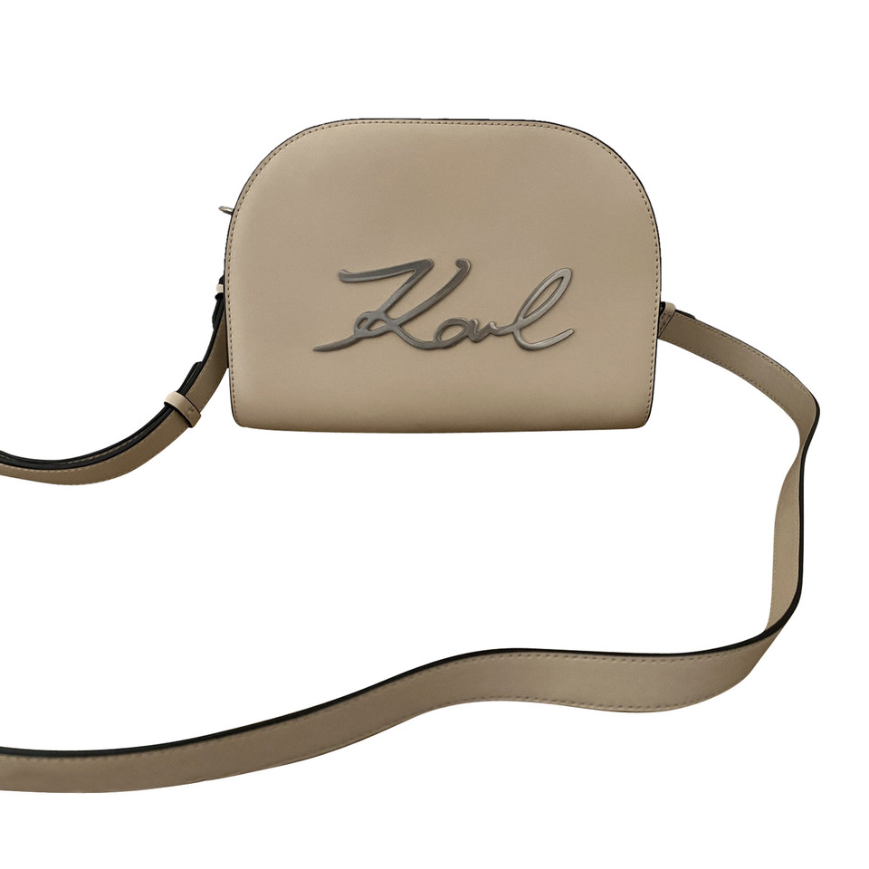 Karl Lagerfeld Shoulder bag Leather in Beige