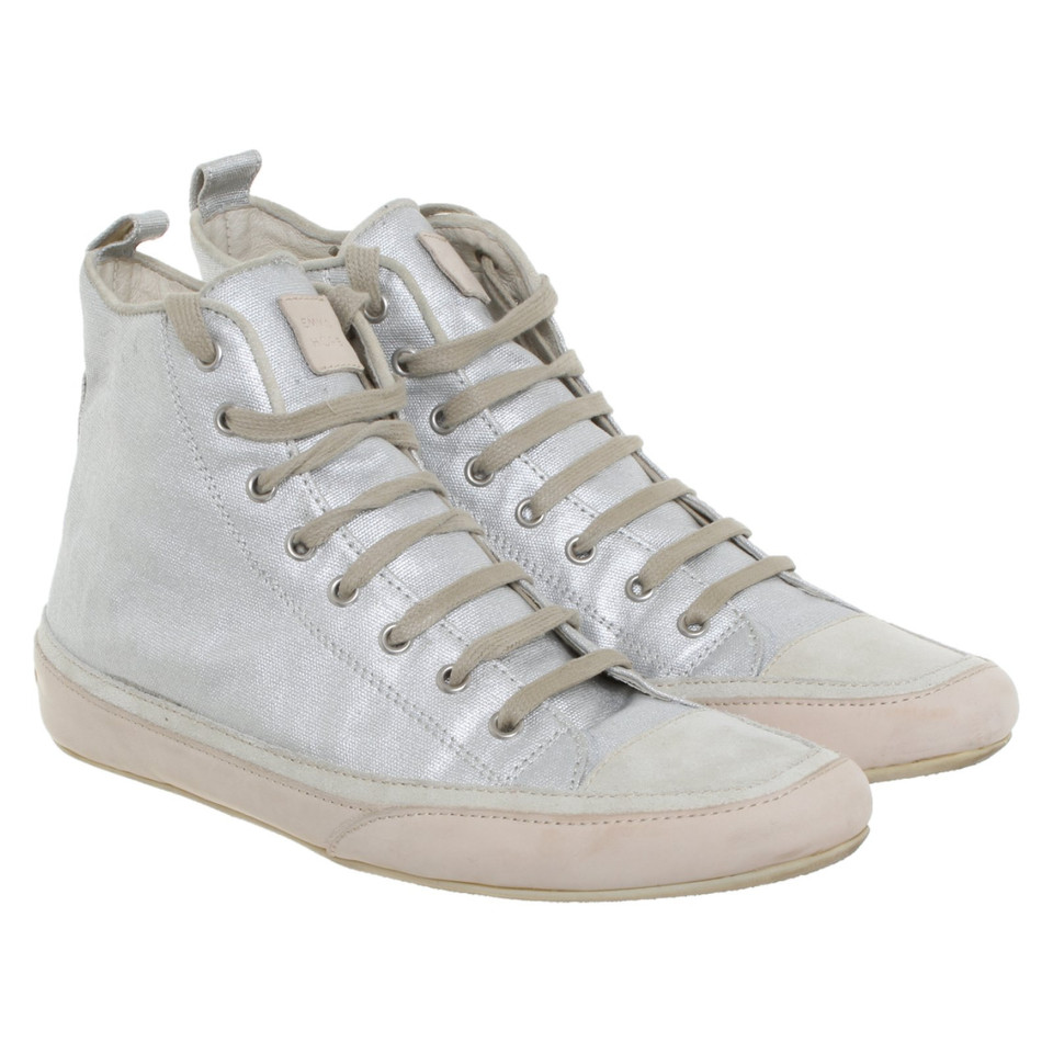 Emma Hope´S Shoes Sneaker in Pelle in Argenteo