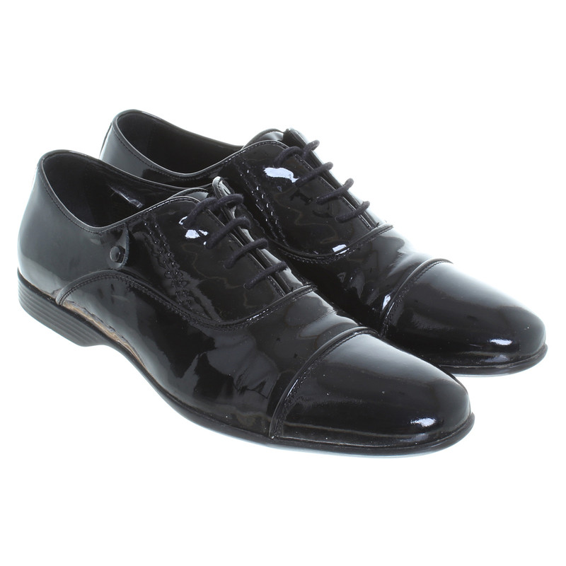 Versace Lakleder schoenen in zwart