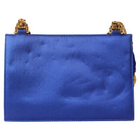 Gianni Versace Clutch Bag Canvas in Blue