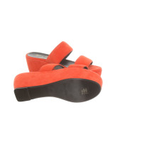 Robert Clergerie Sandals Suede in Red