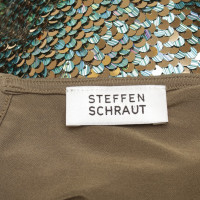 Steffen Schraut Paillettenkleid in Blau/Grün