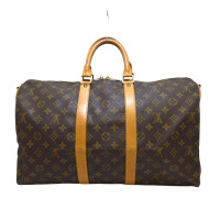 Louis Vuitton Keepall 45 in Tela in Marrone