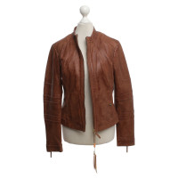 Hugo Boss Veste en cuir marron