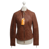 Hugo Boss Veste en cuir marron