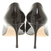 Christian Dior Pumps/Peeptoes aus Lackleder in Schwarz