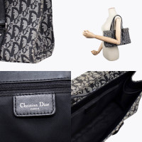 Christian Dior Saddle Bag aus Canvas in Schwarz