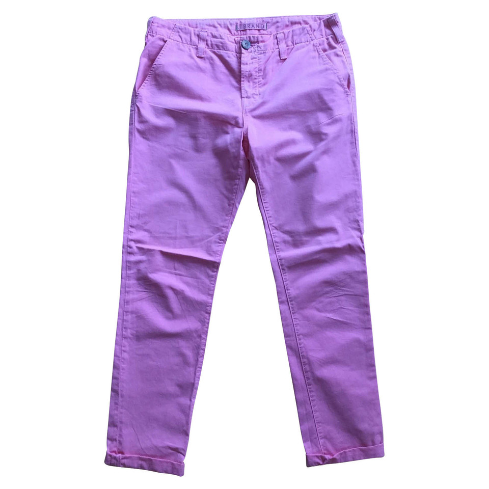 J Brand Paire de Pantalon en Coton en Rose/pink