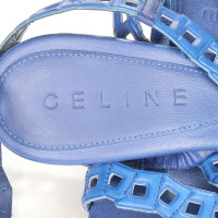 Céline Sandales en Cuir en Bleu