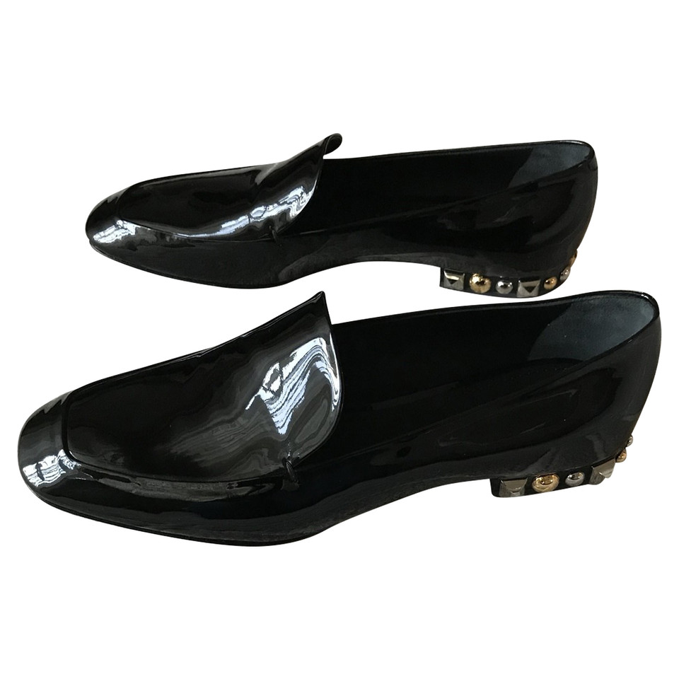 Louis Vuitton Slippers/Ballerinas Patent leather in Black