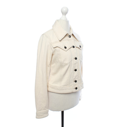 Drykorn Jacke/Mantel aus Baumwolle in Creme