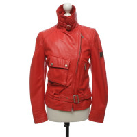 Belstaff Veste/Manteau en Cuir en Rouge