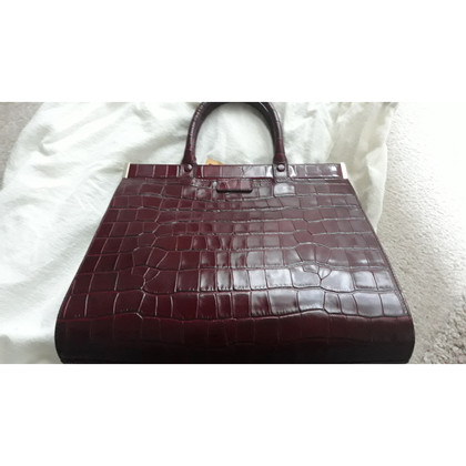 Aspinal Of London Handbag Leather in Bordeaux