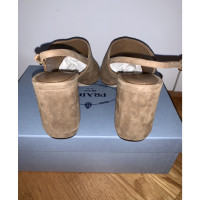 Prada Sandals Suede in Brown