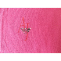 Armani Jeans Top en Coton en Rose/pink