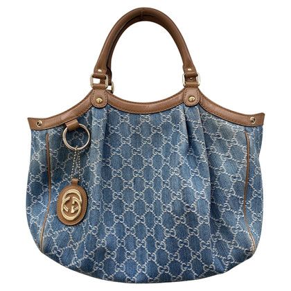 Gucci Sukey Bag Denim in Blauw