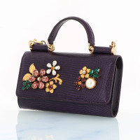 Dolce & Gabbana Sicily Von Bag aus Leder in Violett