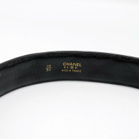 Chanel Gürtel aus Leder in Schwarz