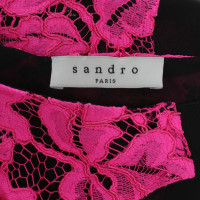Sandro Top with floral lace