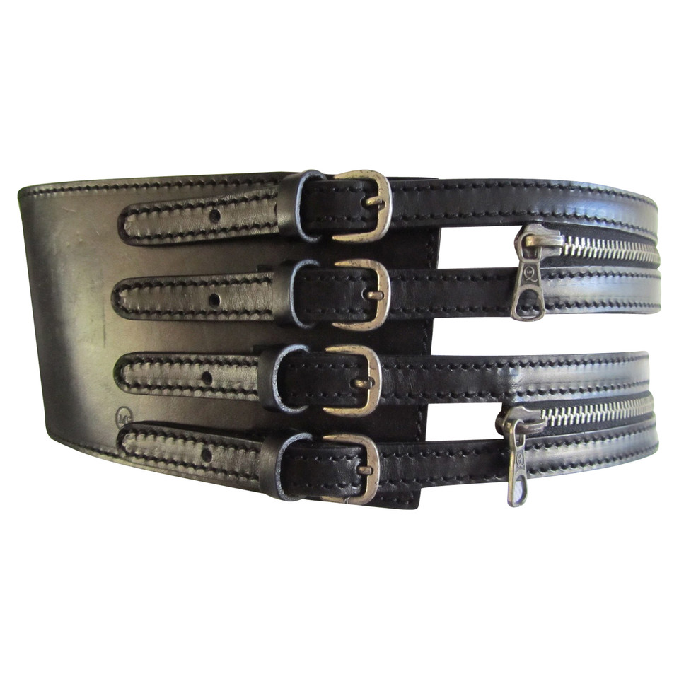 Alexander McQueen Black leather belt