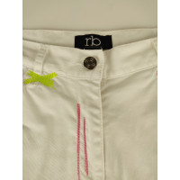 Rocco Barocco Paio di Pantaloni in Cotone in Bianco