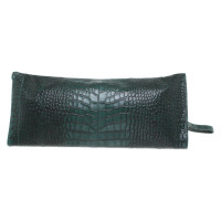 Donna Karan clutch with reptile embossing