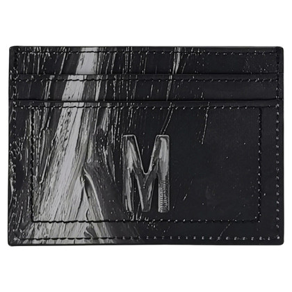 Moschino Täschchen/Portemonnaie aus Leder in Schwarz