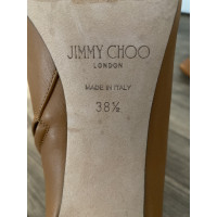 Jimmy Choo Stiefeletten aus Leder in Beige