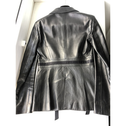 Valentino Garavani Jacket/Coat Leather in Black