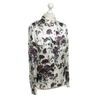 Ganni Bluse mit buntem Blumenmuster