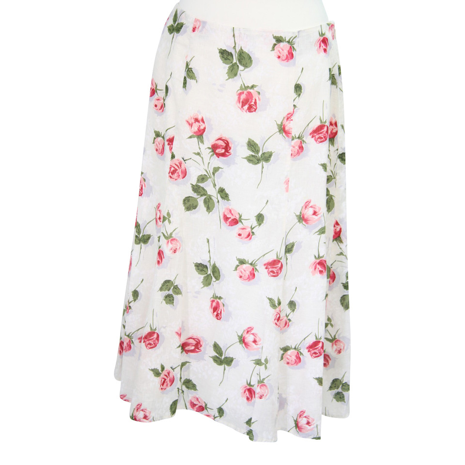 L.K. Bennett Floral linen skirt