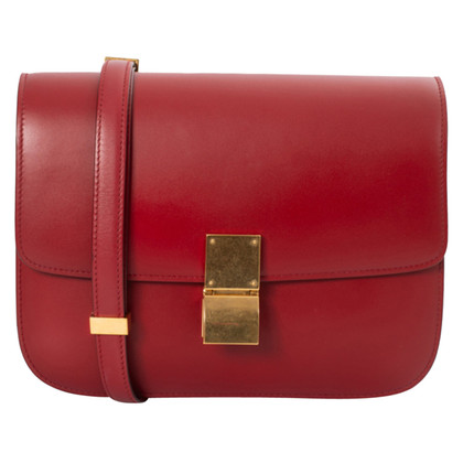 Céline Box Bag in Pelle in Rosso