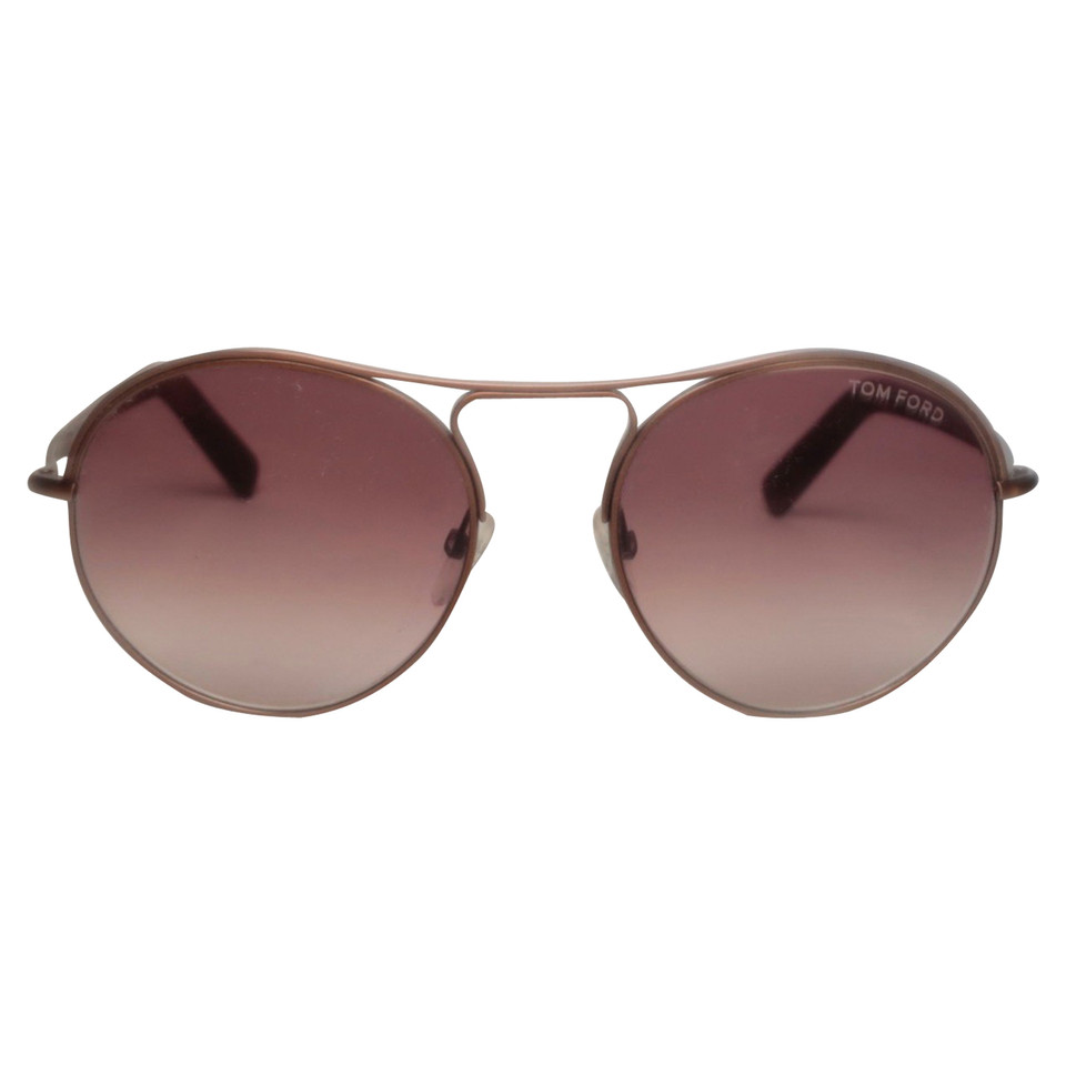 Tom Ford Copper round sunglasses