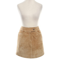 Dolce & Gabbana Wild leather skirt in beige