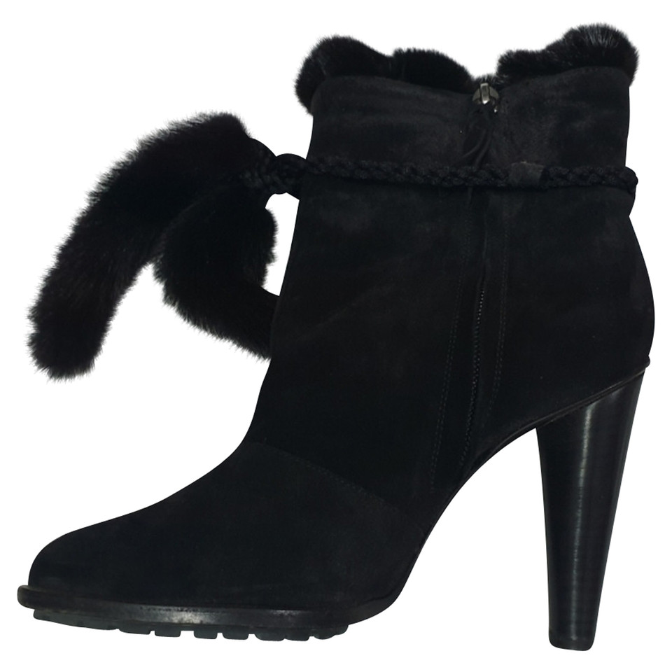 Pollini Ankle boots Suede in Black