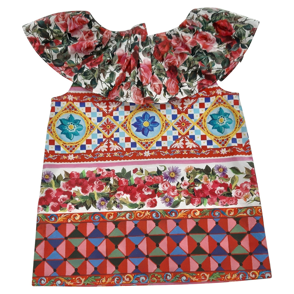 Dolce & Gabbana Kleid aus Baumwolle in Rot
