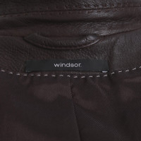 Windsor Blazer in pelle marrone