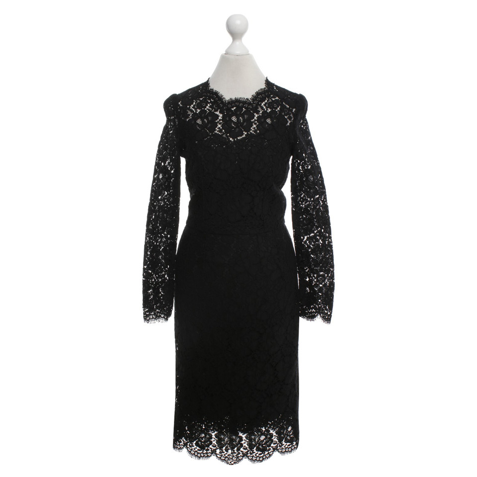 Dolce & Gabbana Kanten jurk in zwart
