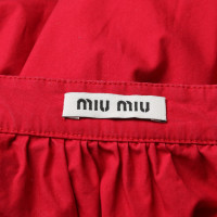 Miu Miu Oberteil aus Baumwolle in Rot