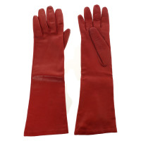 Max Mara Handschuhe aus Leder in Rot